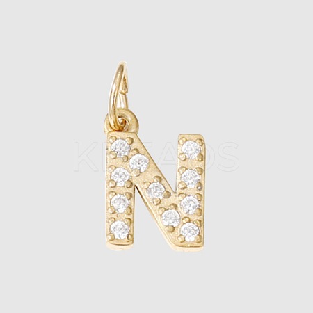 Stainless Steel Cubic Zirconia Pendants with Jump Rings X-FIND-PW0024-08N-1