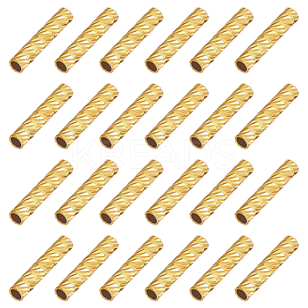 120Pcs Brass Tube Beads FIND-BC0041-63G-1