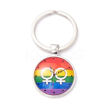 Pride Style Glass Keychain KEYC-F033-01D-1
