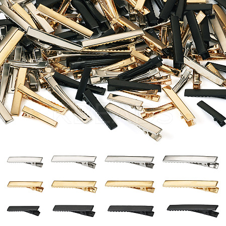 120Pcs 12 Style Iron Alligator Hair Clips Findings PHAR-TA0001-08-1
