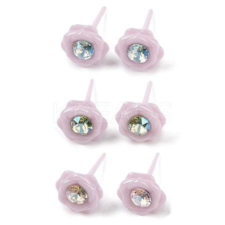 Hypoallergenic Bioceramics Zirconia Ceramic Stud Earrings EJEW-C111-10C-1