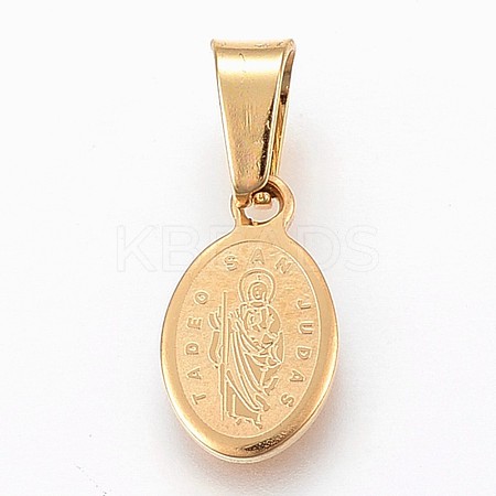 304 Stainless Steel Religion Pendants STAS-F165-45G-1