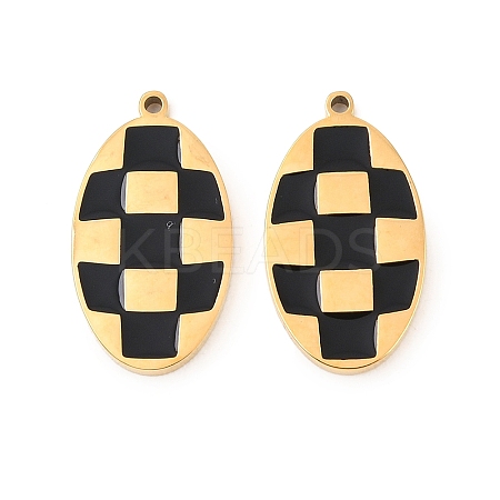304 Stainless Steel Enamel Pendants STAS-Z190-07G-03-1