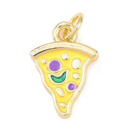 Brass Enamel Pendants KK-B168-01G-01-1