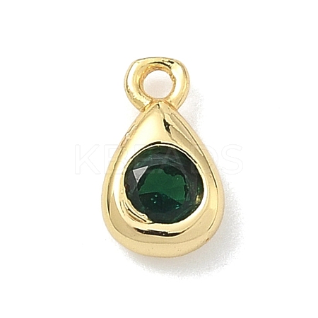 Brass Micro Pave Cubic Zirconia Charms KK-G548-20G-04-1