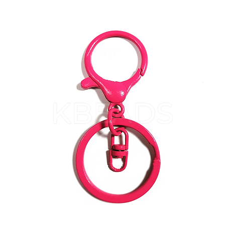 Baking Paint Zinc Alloy Keychain Clasps LS-FIND-CJC0011-41F-1