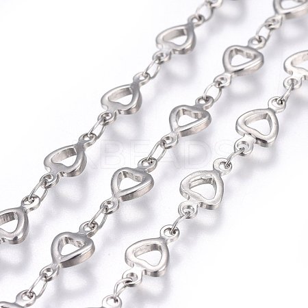 Non-Tarnish 3.28 Feet 304 Stainless Steel Link Chains X-STAS-P219-08-1