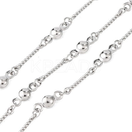 304 Stainless Steel Flat Round Link Chains CHS-H117-02P-1