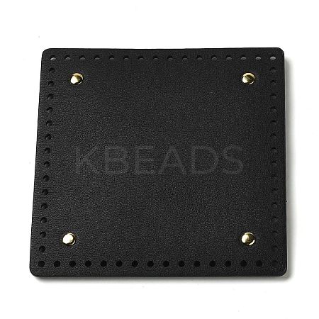 PU Leather Sqaque Long Bottom for Knitting Bag DIY-K079-02C-1