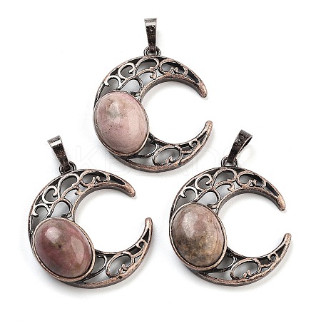 Natural Rhodonite Pendants G-L602-01R-15-1