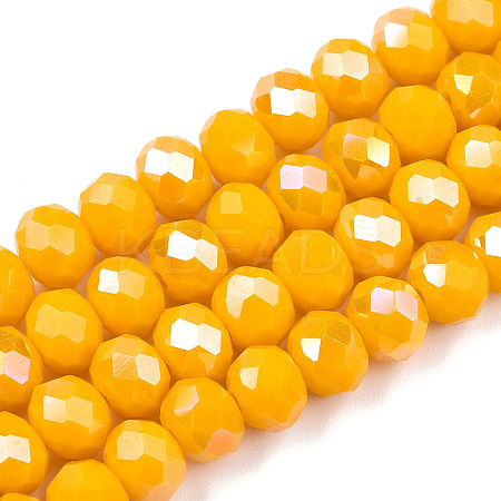 Electroplate Glass Beads Strands EGLA-A034-P3mm-B26-1