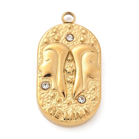 304 Stainless Steel Pendants STAS-F349-03G-05-1