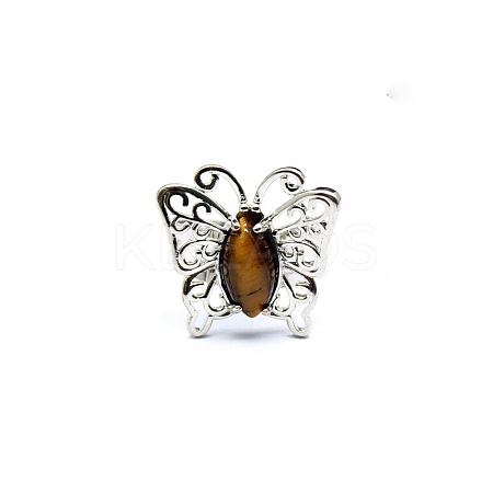 Natural Tiger Eye Finger Ring PW-WG44786-03-1