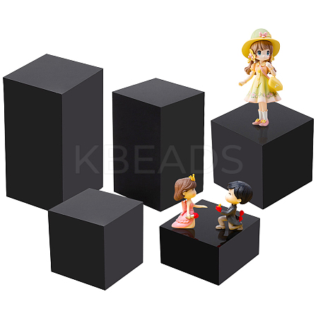 5Pcs 5 Styles Acrylic Display Pedestals for Jewelry ODIS-BC0001-20A-1