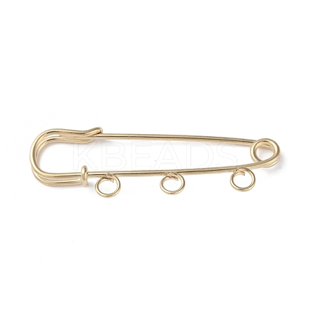 Rack Plating Iron Brooch Findings FIND-D036-03KCG-01-1