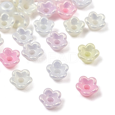 Opaque Acrylic Beads AC-CBAE09B-16-1