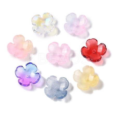 Baking Paint Glass Bead Caps GLAA-S202-04-1