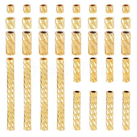 67Pcs 6 Styles 925 Sterling Silver Tube Beads STER-PH0003-49G-1