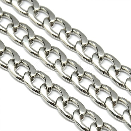 304 Stainess Steel Cuban Link Chains STAS-M032-44P-2.5mm-1