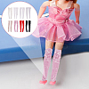 16 Pairs 8 Colors Cloth Doll Lace Fishnet Long Socks DIY-GO0002-11-6