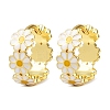 Brass Enamel Hoop Earrings X-EJEW-S277-01G-4