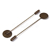 Brass Lapel Pin Base Settings KK-WH0045-025B-AB-2