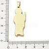 304 Stainless Steel Pendants STAS-Q343-05A-G-3