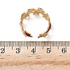 304 Stainless Steel Enamel Cuff Rings for Women RJEW-F198-01G-4