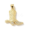 Brass Micro Pave Cubic Zirconia Pendants KK-M300-30G-1