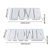 DIY Word Home & Love Food Grade Silicone Molds Kits DIY-OC0002-71-4