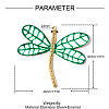 304 Stainless Steel Enamel Pendants STAS-OY019-22G-2