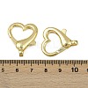 Heart Brass Lobster Claw Clasps KK-I358-018G-3