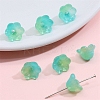 10Pcs Gradient Color Transparent Glass Bead Caps PW-WG464DA-24-1