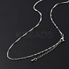 Brass Singapore Chains Necklaces for Women NJEW-D302-34P-3