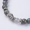 Natural Bloodstone Beads Stretch Bracelets BJEW-E325-D05-2