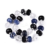 Natural Obsidian & Sodalite & Quartz Crystal Beads Strands G-Q614-03A-04-3