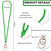 Silicone Beaded ID Card Neck Straps NJEW-SW00025-10-2