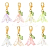 8Pcs 8 Colors Flower Acrylic Pendant Decorations HJEW-FS00034-02-1