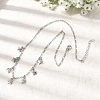 Brass Star Pendant Necklaces NJEW-B157-14P-1