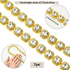 1Pc Zinc Alloy Pave Square Clear Glass Tennis Necklaces for Womem NJEW-SP0001-07G-2