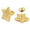 Ion Plating(IP) 304 Stainless Steel Stud Earrings for Women EJEW-S227-36G-2