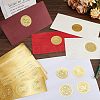 40 Sheets 4 Styles Plastic Self Adhesive Gold Foil Embossed Stickers DIY-CP0010-45-4