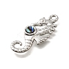 304 Stainless Steel Pave Natural Paua Shell Pendants STAS-C122-21D-01P-2