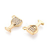 Brass Micro Pave Cubic Zirconia Charms KK-N263-67G-2