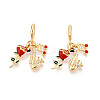 Brass Micro Pave Clear Cubic Zirconia European Dangle Charms KK-N271-06G-1