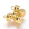 Brass Magnetic Clasps with Loops KK-P114-07G-1