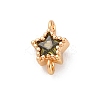 Brass Cubic Zirconia Star Connector Charms KK-Z084-11G-03-1