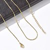 1.2MM 304 Stainless Steel Boston Link Chain Necklaces NJEW-D328-01G-02-4