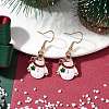 Christmas Theme Alloy Enamel Dangle Earrings EJEW-JE05830-03-2