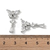 Brass Micro Pave Clear Cubic Zirconia Pendants KK-S367-10B-3
